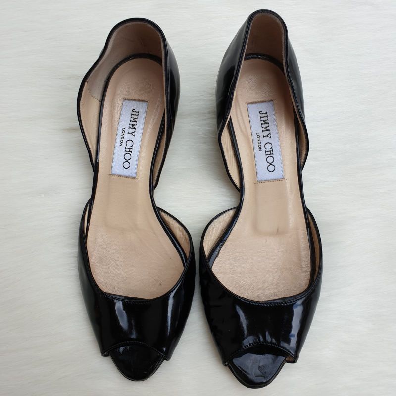 Sepatu Jimmy Choo High Heels Hitam Patent Leather