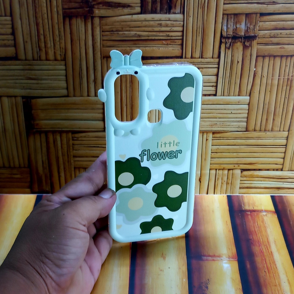 Case Vivo 1901 1902 1904 1906 2007 Softcase Motif Green Flower Vivo Y11 Y12 Y15 Y17 Y12i