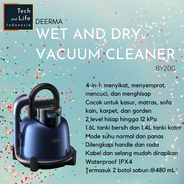 Deerma BY200 Vacuum Cleaner Penyedot Debu Sofa Kasur Matras Karpet