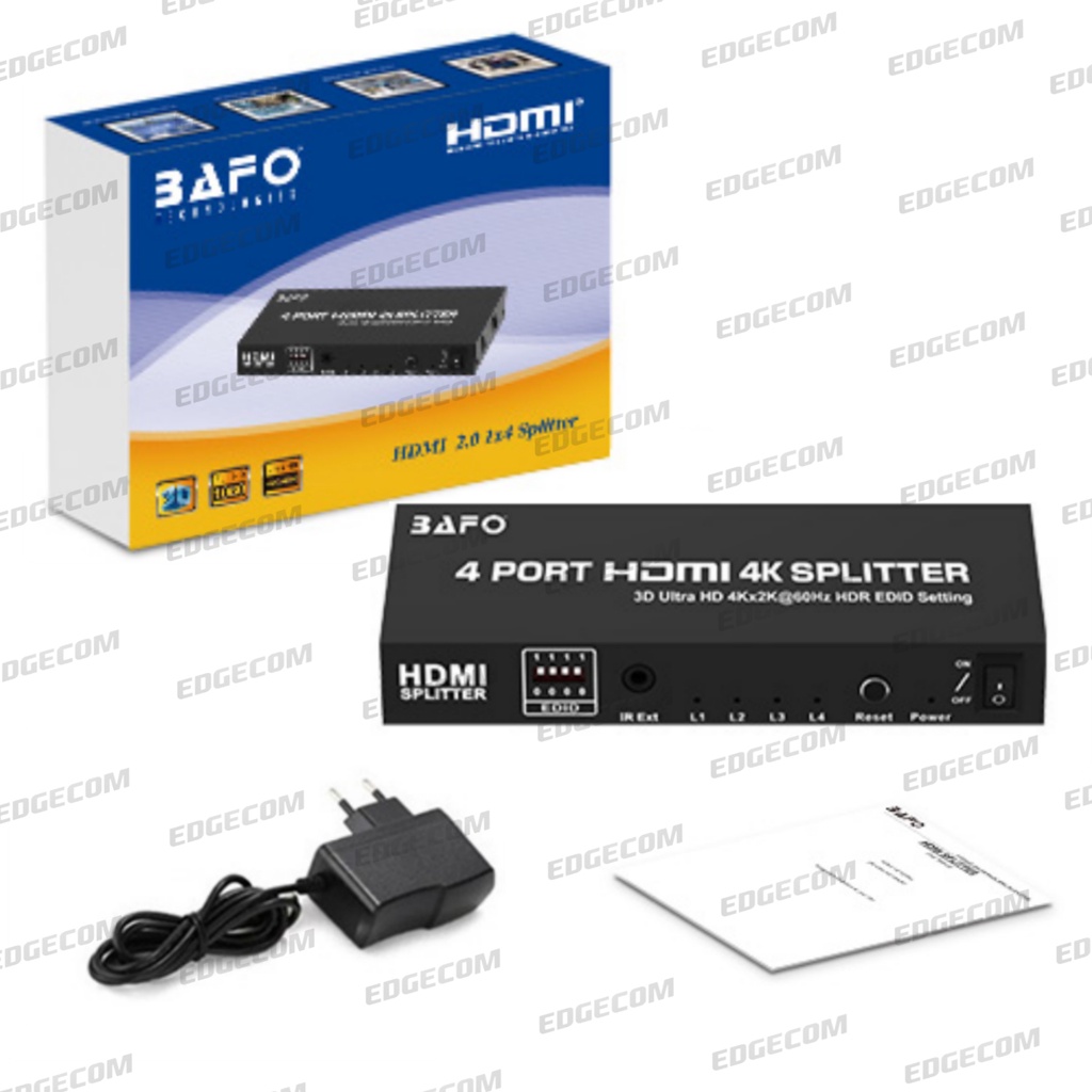 BAFO HDMI Splitter 4 Port Support 4K ORIGINAL