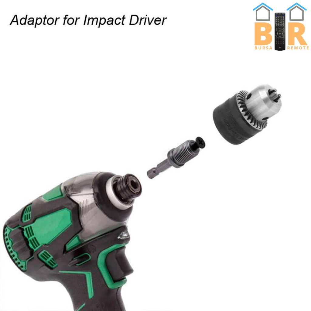 Adaptor Konektor Sambungan Pengganti Untuk Kunci Impact Konversi Bor 1/2 &quot;-20UNF / 3/8''-24UNF Chuck Adaptor Sds Plus Soket Hex Persegi Perempuan