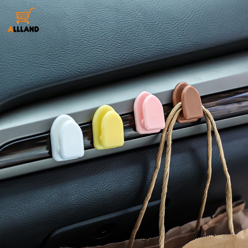 Portable Car Center Console Self Adhesive ABS Mini Hook/Otomotif Kuat Beban Bantalan Kait Tak Terlihat/Penyimpanan Kantong Belanja Kendaraan Rak Gantung