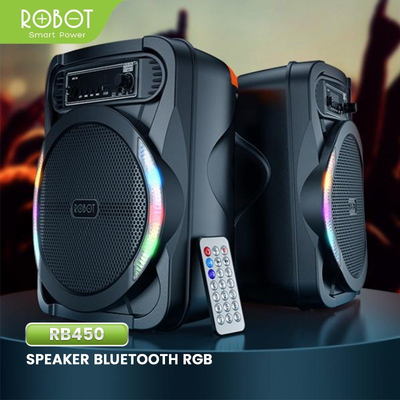 Speaker ROBOT RB450 RGB RB 450 Bluetooth Karaoke Mix Remote Control