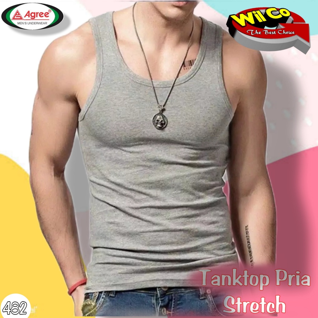 K482 - KAOS DALAM PRIA KAOS PRIA SINGLET PRIA PAKAIAN DALAM PRIA AGREE SIZE M - XL HARGA PER 1 PCS