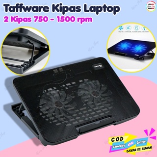 Kipas Laptop Cooling Pad Laptop Adjustable Stand 2 Kipas 140mm