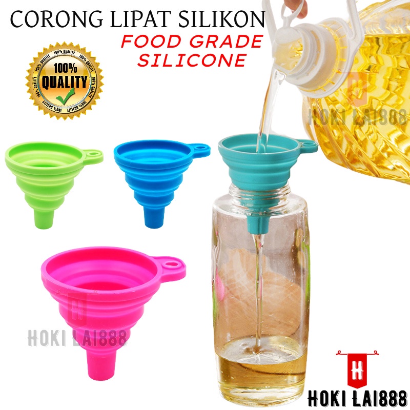 [HKL] Corong Mini Lipat Portable / Corong Silikon / Corong SIlikon Portable  / Corong Minyak / Corong Sambal