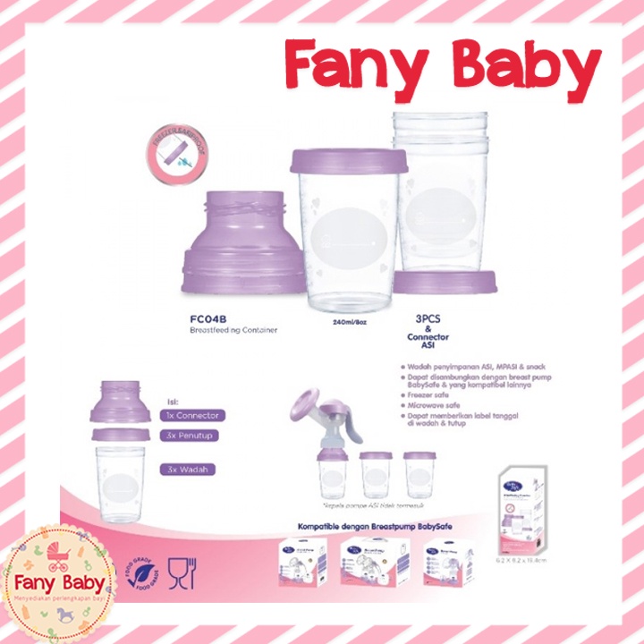 BABY SAFE BREASTFEEDING CONTAINER WITH CONNECTOR / FC04B