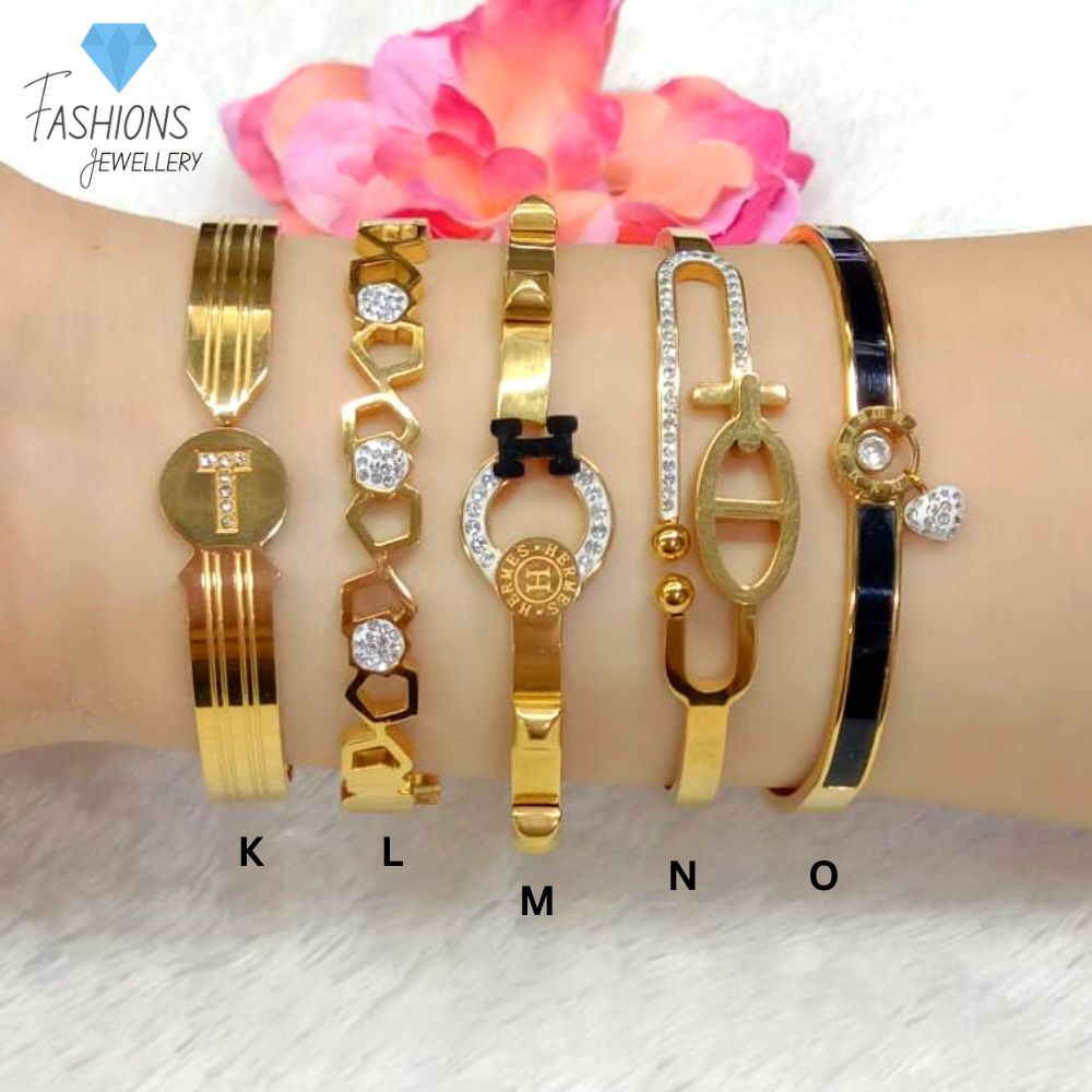 Gelang Bangle Titanium gold premium