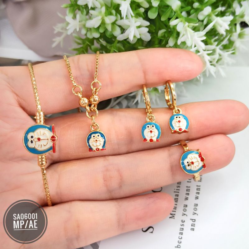 Perhiasan Set Anak Doraemon Gold SA06001