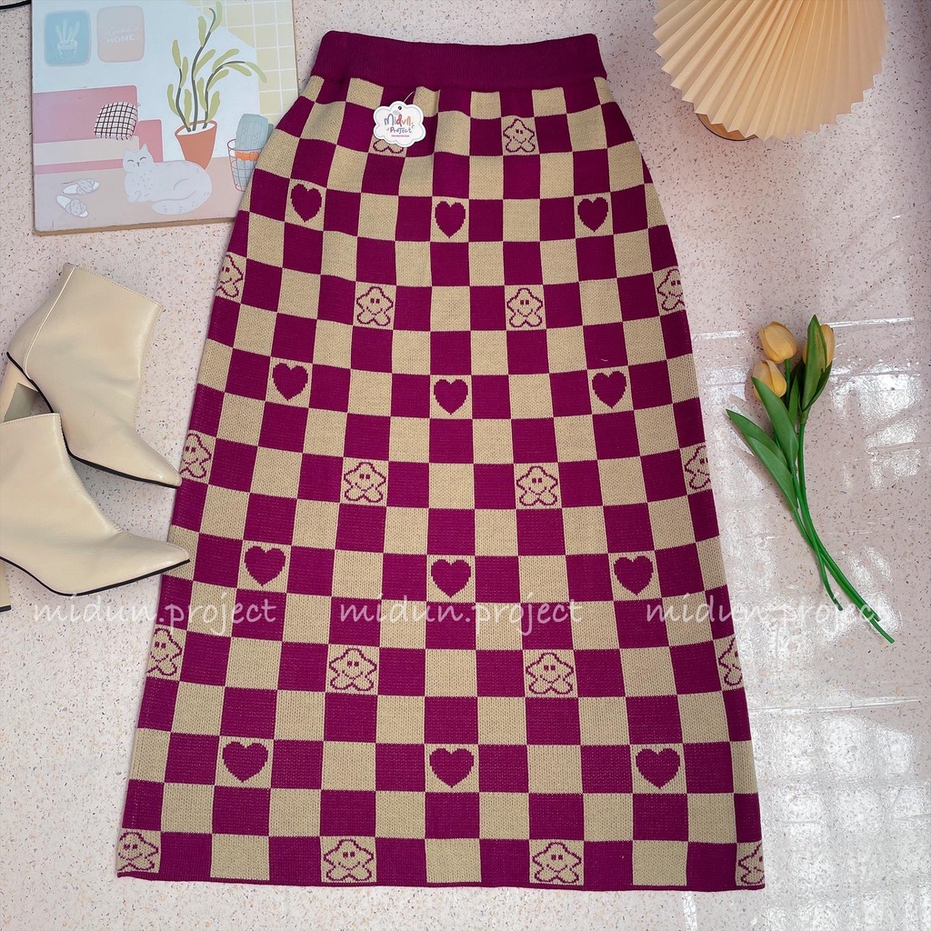 FRANDA SQUARE SKIRT | ROK RAJUT PREMIUM