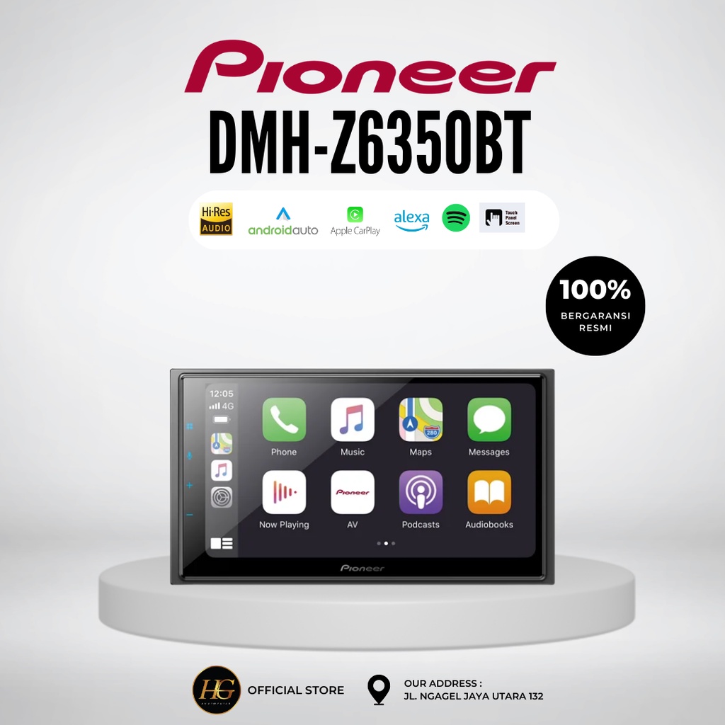 Head Unit Hi-Res Pioneer DMH Z 6350 BT Z6350BT Z-6350BT