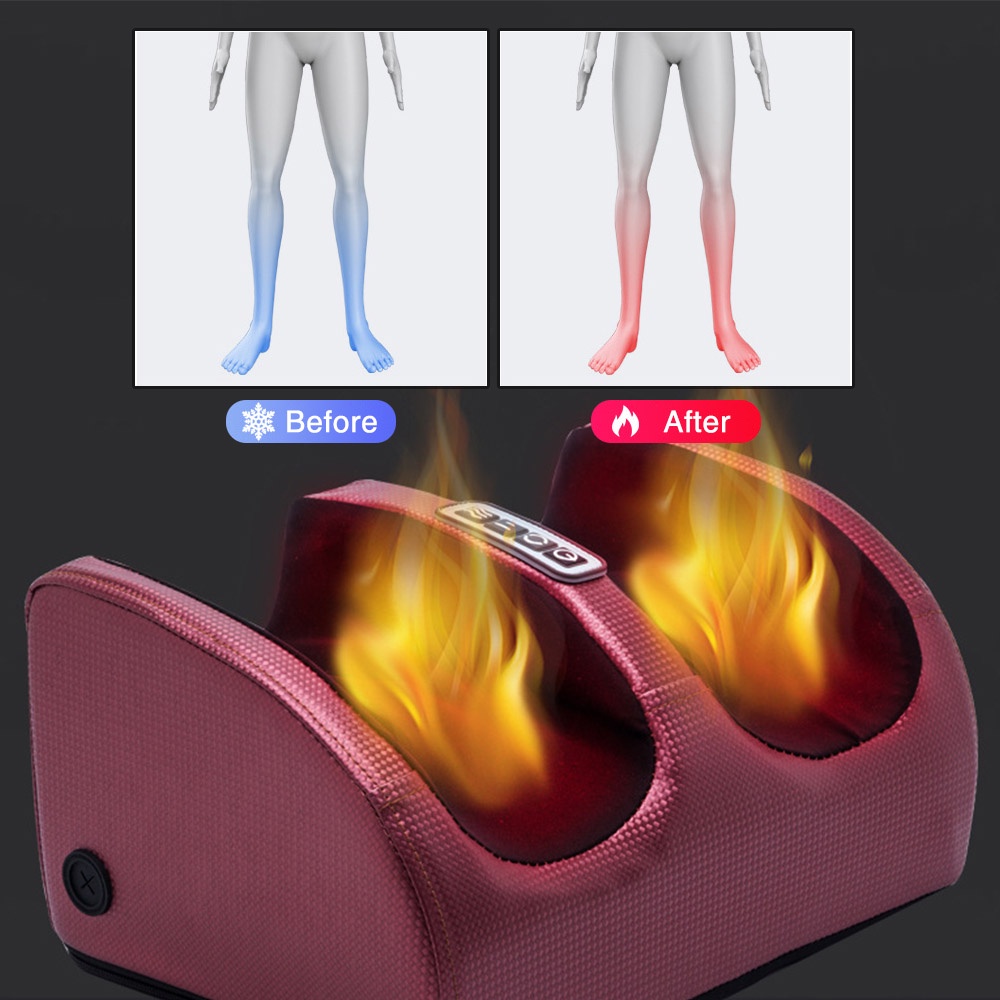 Foot massager 4 tombol 5 utama teknik pijat tombol pintar menguleni tekan kaki betis foot sole leg massage machine foot electric instrument rumah tangga terapi kaki mesin