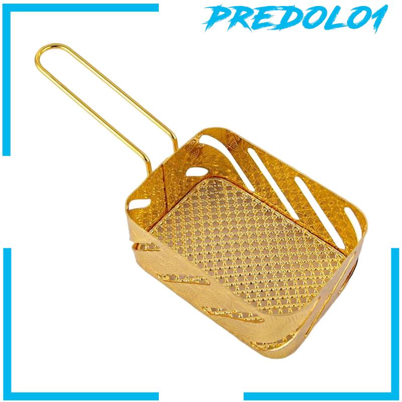 [Predolo1] Fry Basket French Fries Portable Skimmer Untuk BBQ Bawang Cincin Penggorengan