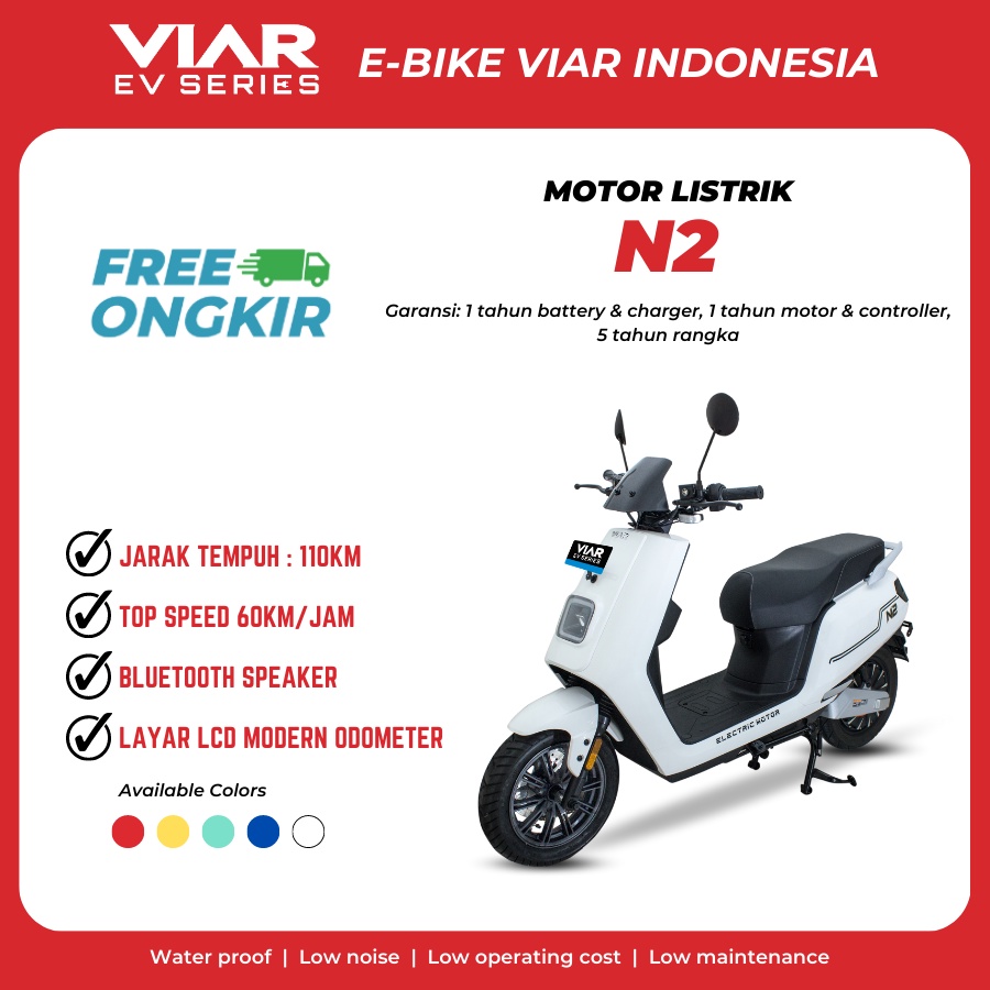 MOTOR LISTRIK VIAR N2 - ORIGINAL - GARANSI RESMI