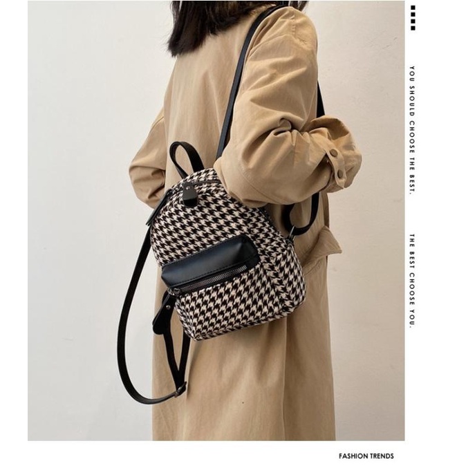 Kito.ID Tas Ransel Wanita Korea Mini Import Canvas + Kulit Fashion