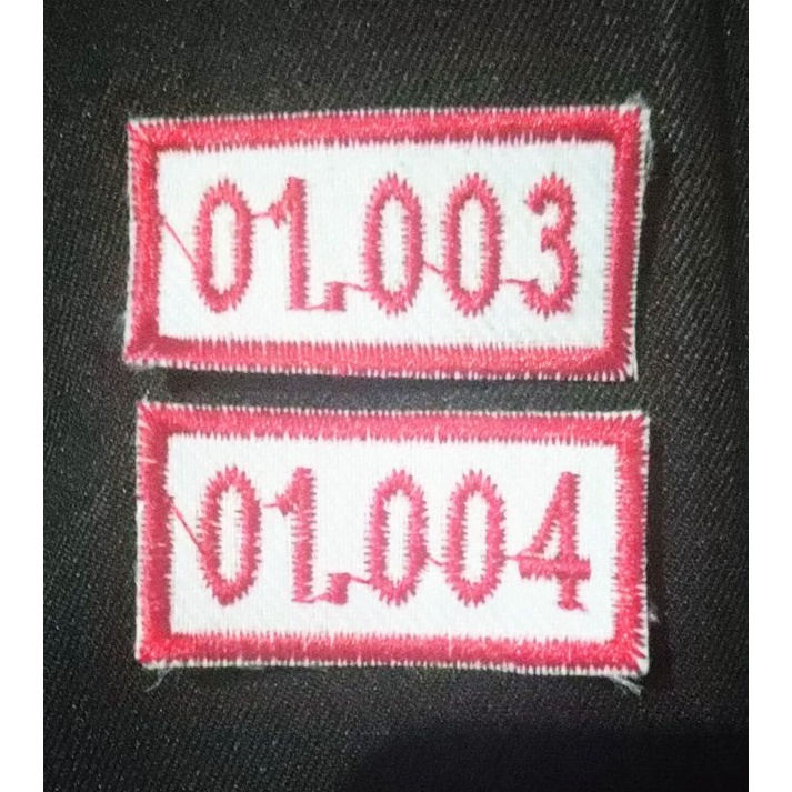 BADGE NOMOR GUDEP 01.003 / 01.004 BORDIR