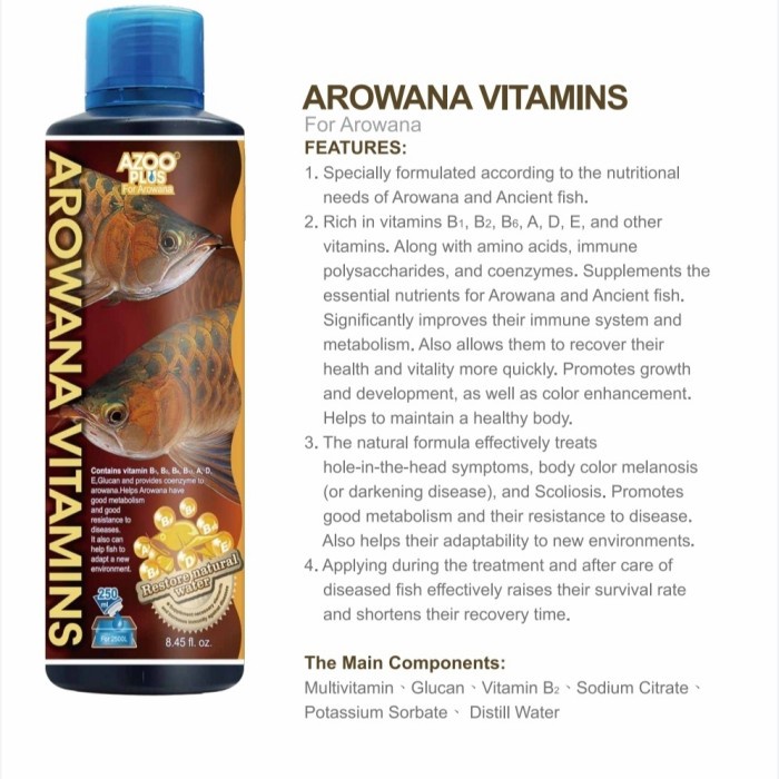 Azoo Plus Arowana Vitamins Arowana Vital Vitamin Ikan Azoo