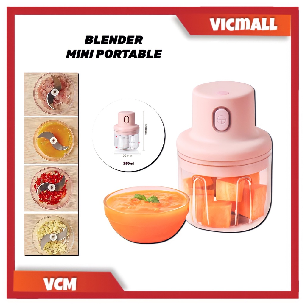 (VCM) Blender Portabel Elektrik Tanpa Kabel / Mini Chopper 250ML