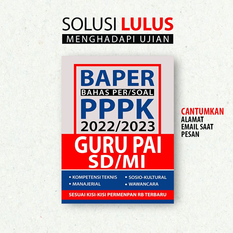 BAHAS PER SOAL PPPK GURU PAI SD/MI 2022 | Paling Murah &amp; Gratis Ongkir