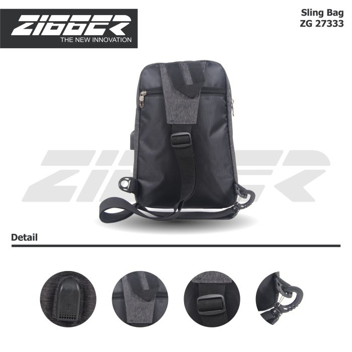 [KLIKTAS] Tas Selempang Pria ZIGGER - ZG 27333 - Sling Bag Modern