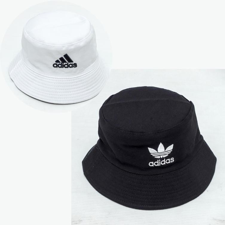 Topi Bucket Hat Adidas Import Mirror / Bucket Hat Bolak Balik