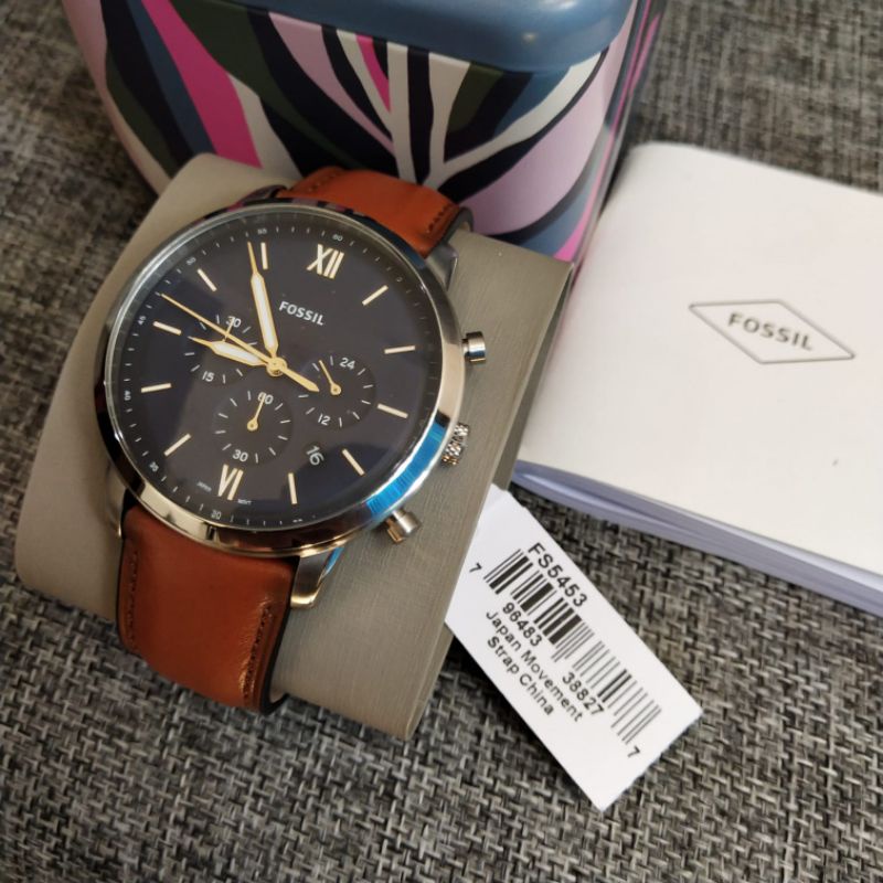 Fossil FS5453 Jam Tangan Pria Neutra Chronograph Original