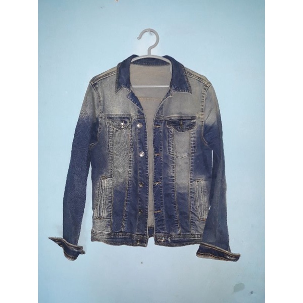 JAKET DENIM BIKERS ZARAMAN JEANS ZARA MAN SIZE S