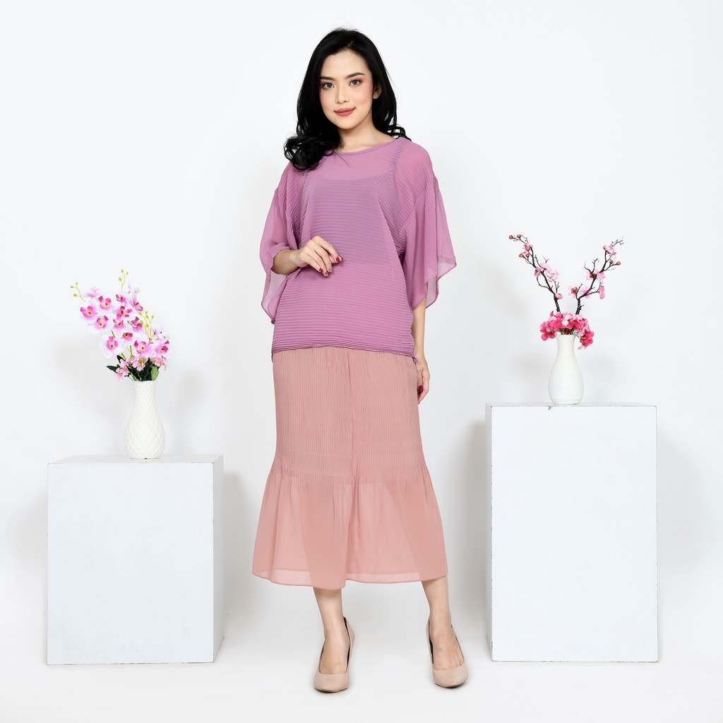 ADELLA rok plisket ceruty babydoll duyung