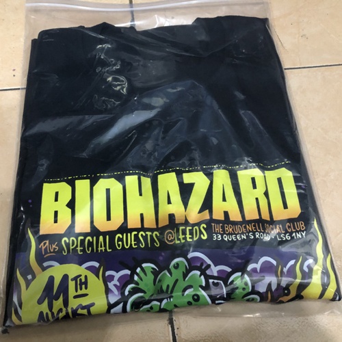 Kaos Biohazard Band Tshirt 100% Cotton