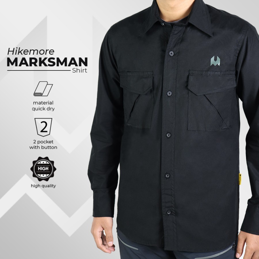 Kemeja Lengan Panjang Lapangan Hikemore Marksman Quickdry Original