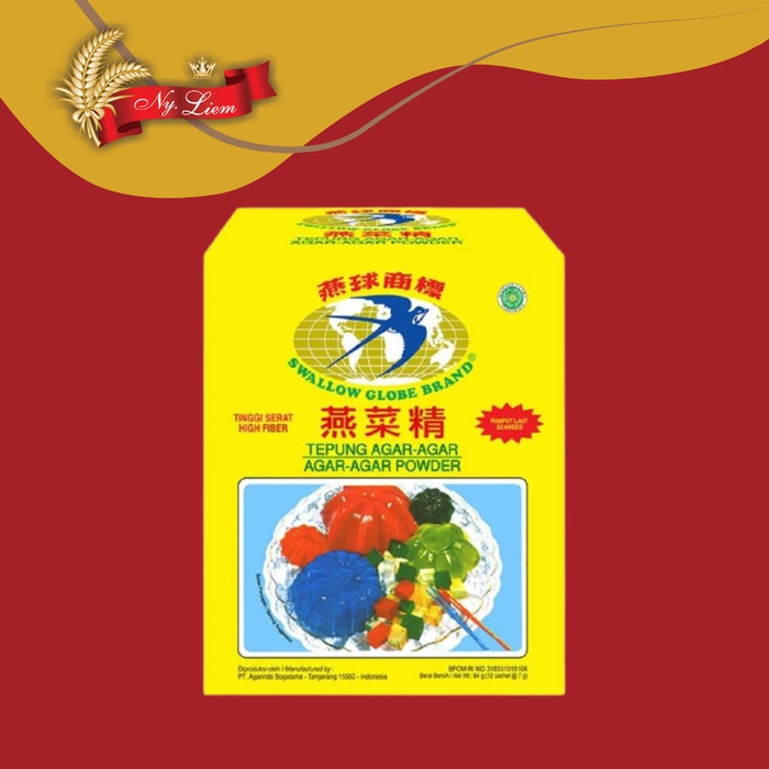 

SWALLOW GLOBE BRAND Tepung Agar - Agar PLAIN 7 gr (1 sachet)