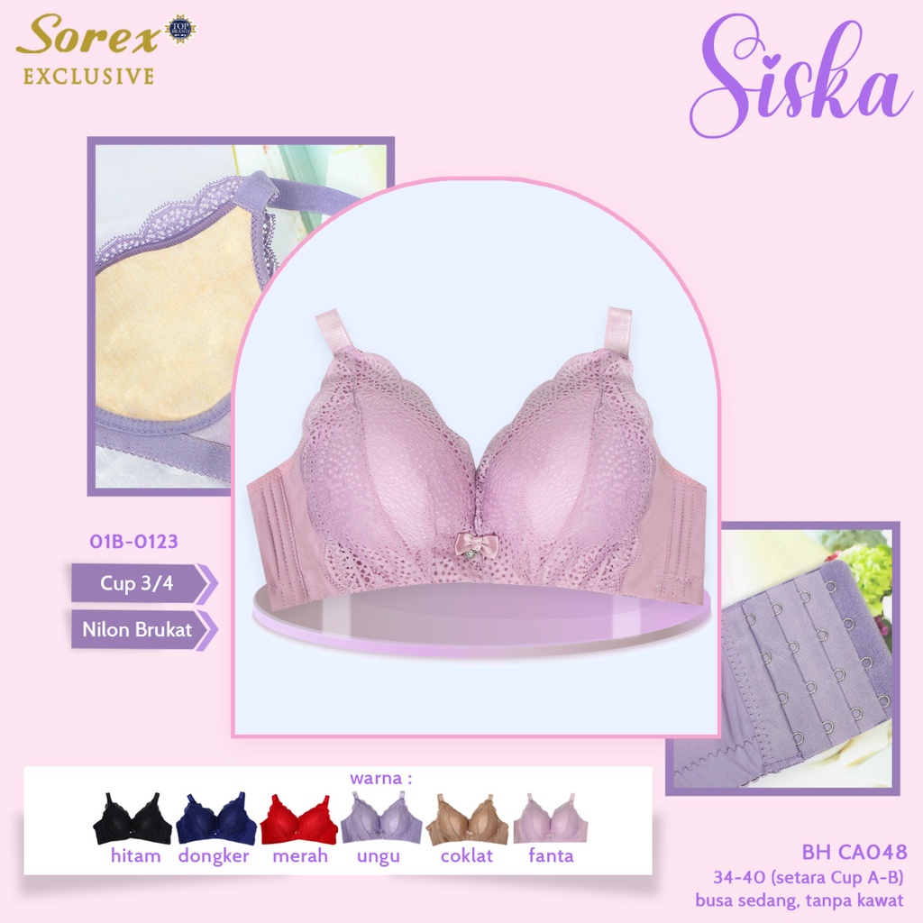 Bra BH Tanpa kawat Push UP 048 Sorex
