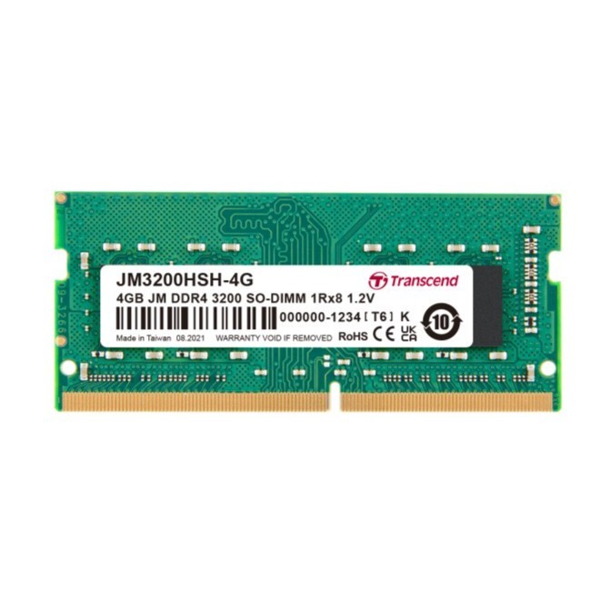 Transcend Jetram DDR4-3200 Mhz / PC4-25600 - 4GB Sodimm For Laptop