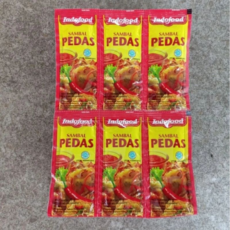 

Sambal INDOFOOD Sachet 9gr x 36 / Saus Sambal INDOFOOD sachet / INDOFOOD Sambal Renceng 9gr / Sambal Pedas Indofood