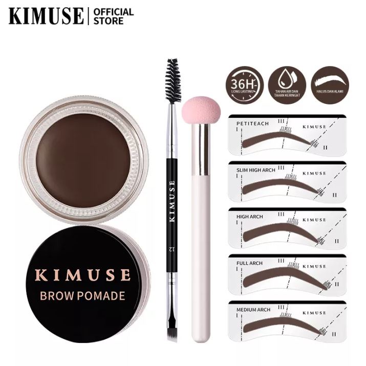 (READY &amp; ORI) KIMUSE 1 Step Pomade Brow Stamp + Shaping Kit KS628 KS 628
