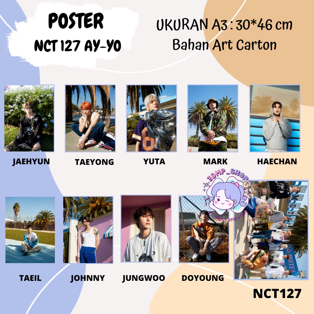 POSTER NCT127 NCT 127 A3 2BADDIES 2 BADDIES,NCT AY-YO