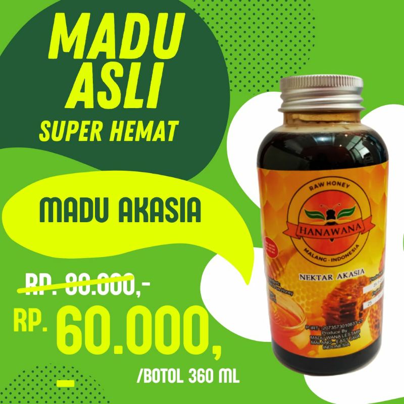 

Madu Murni Hanawana Nektar Akasia 360 mL