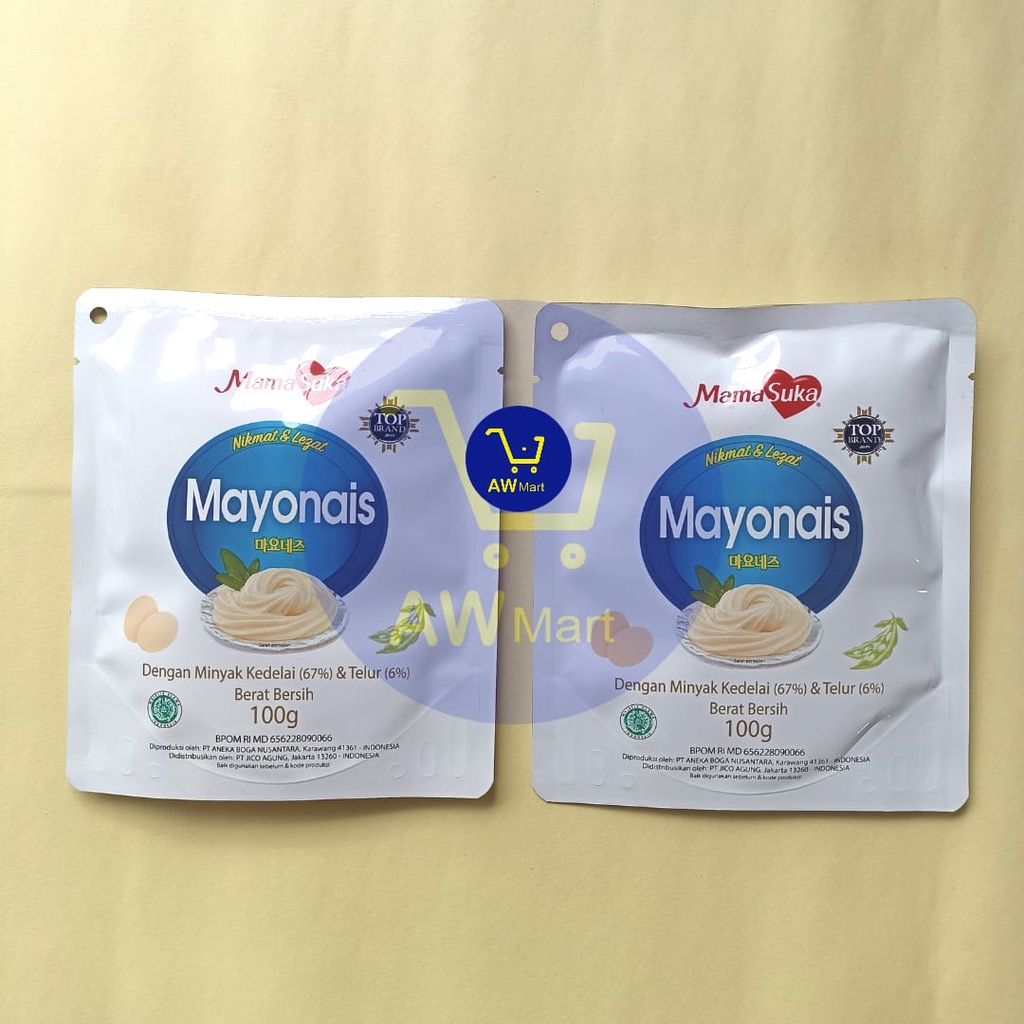 MAYONAIS MAMA SUKA 100GRAM - MAYONAISE DENGAN MINYAK KEDELAI 100GRAM