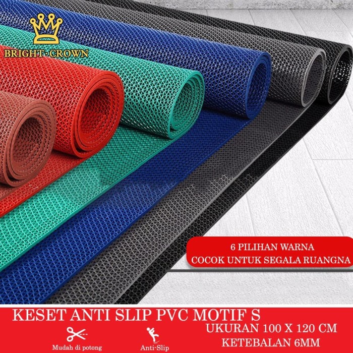 Slip Karpet Kamar Mandi/Keset Pvc Anti Slip Kamar Mandi Tebal 6Mm 1X1.2M