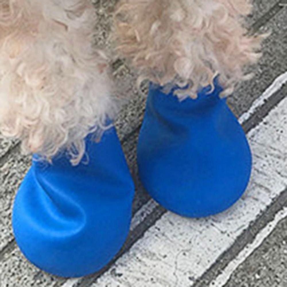 [Elegan] Sepatu Anjing Warna-Warni Tahan Lama Tahan Air Dapat Digunakan Kembali Tahan Kotoran Aksesoris Hewan Peliharaan Boots Hujan