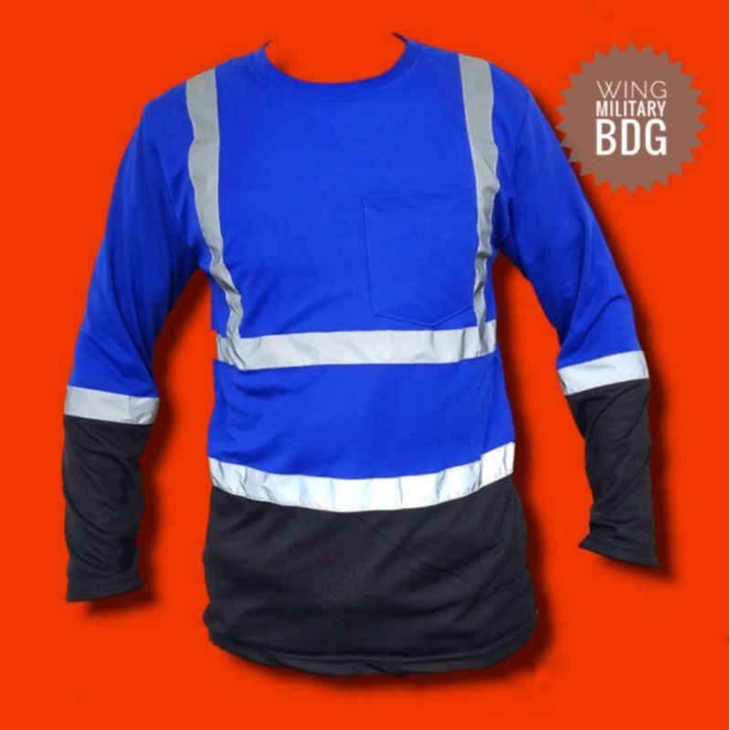 Kaos safety proyek kombinasi scotlight cotton