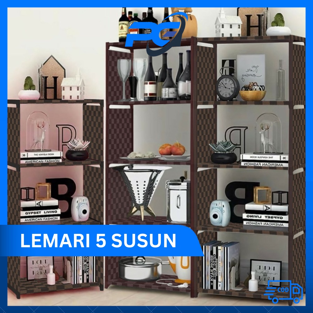 Puga - LEMARI SERBAGUNA UNTUK RAK BUKU 5 SUSUN