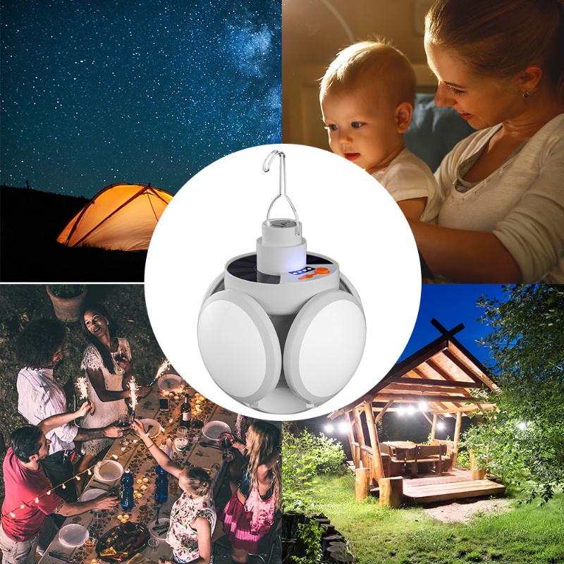 Surya USB Rechargeable Camping Light Bulb/Lampu Gantung Tenda LED Dapat Dibentuk Portabel Aksesoris Hiking Outdoor