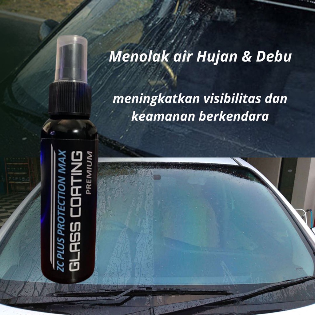 Glass Coating RainDrop Glass Guard Pelapis Kaca Anti Jamur Hidrofob untuk Mobil, Efek Daun Talas