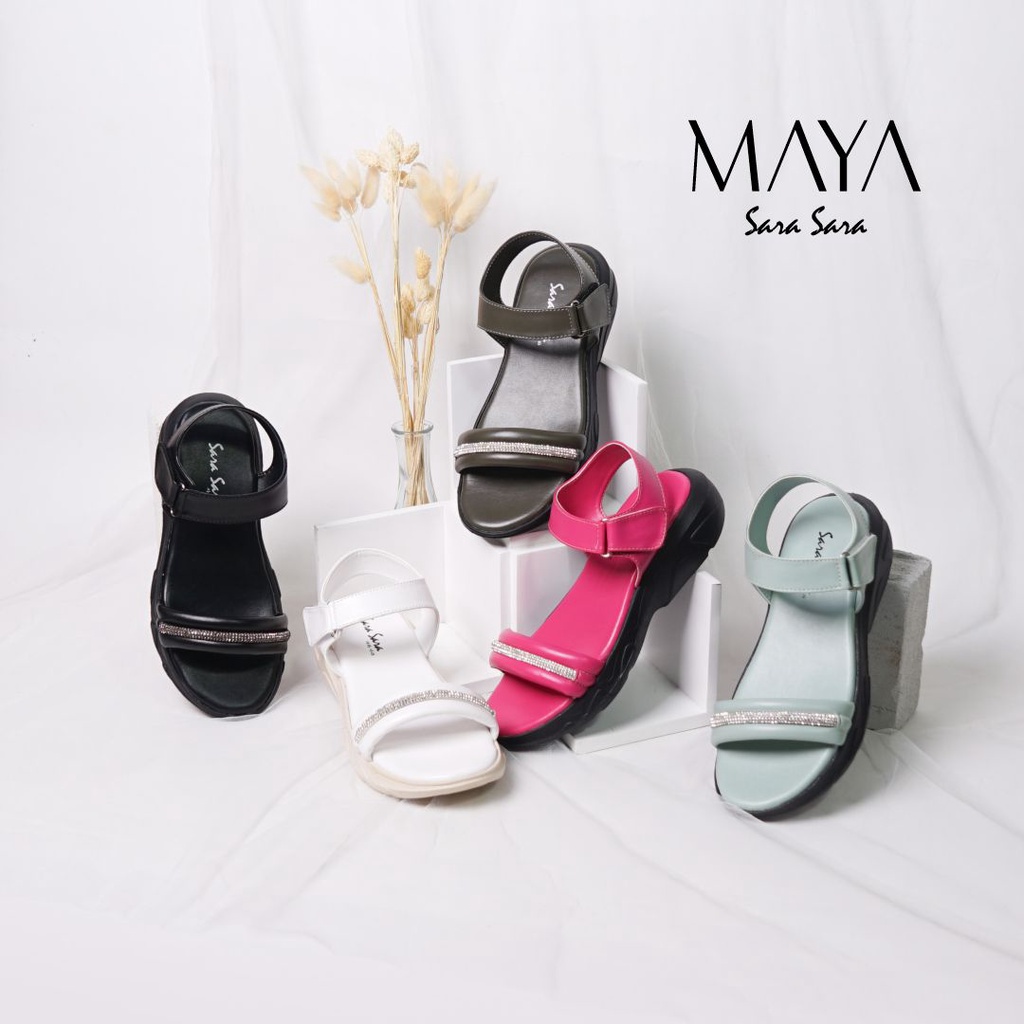 Sarasara Maya Sepatu Sendal Wanita Casual Spatu Sandal Cewek Size 36 - 40