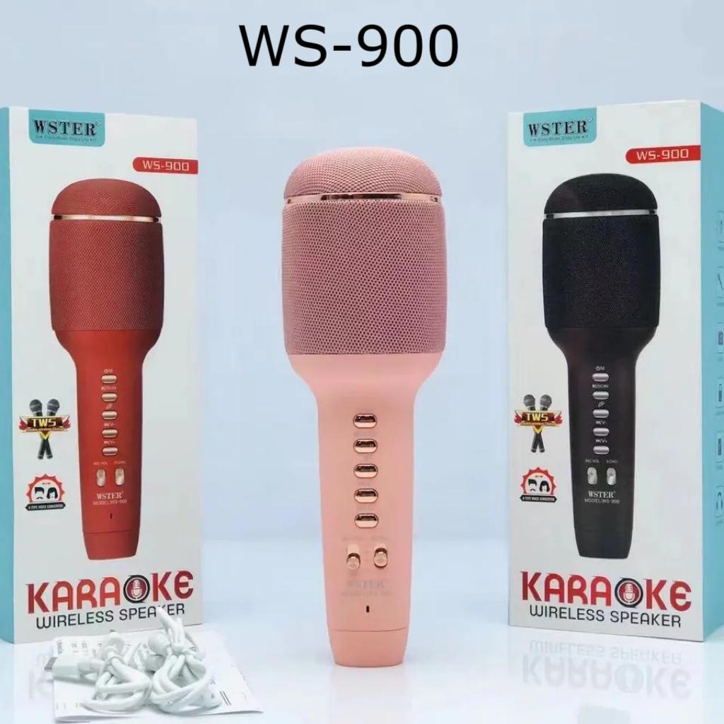 Mic Karaoke WSTER WS900 Mic Karaoke Mikrofon Original Wireless Bluetooth Mic Genggam Microphone Karaoke Bluetooth Wster WS 900 Original