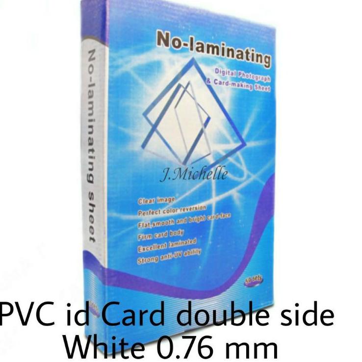 

~ PVC id Card A4 instan 0.76 mm White || Bahan Kertas PVC id Card - 50 Sheet Update