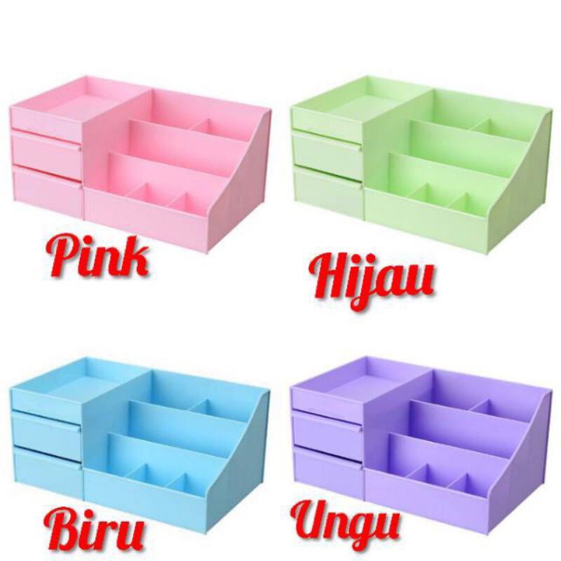 Rak Kosmetik Susun Laci/ Rak Kosmetik 2 Laci/ Rak Make up Susun
