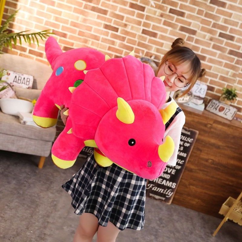 Boneka Dinosaurus Triceraptos Panjang 40cm Berlabel SNI