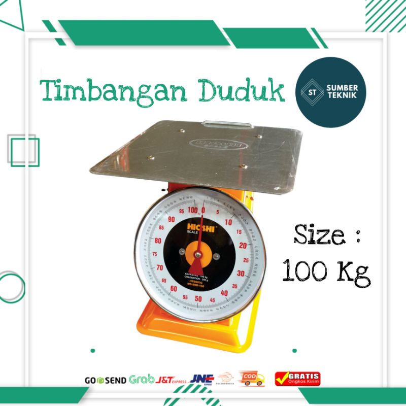 Timbangan Duduk Jarum 100 Kg HIOSHI / Timbangan Manual 100 Kg